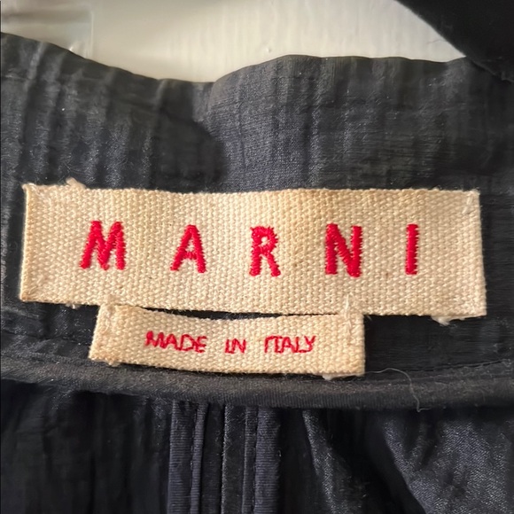 Marni Navy Ruffled Jacket - Picture 3 of 5